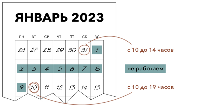 Режим Работы Магазинов Январь 2023